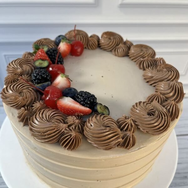Pastel de Café con Chocolate y Crema de Queso